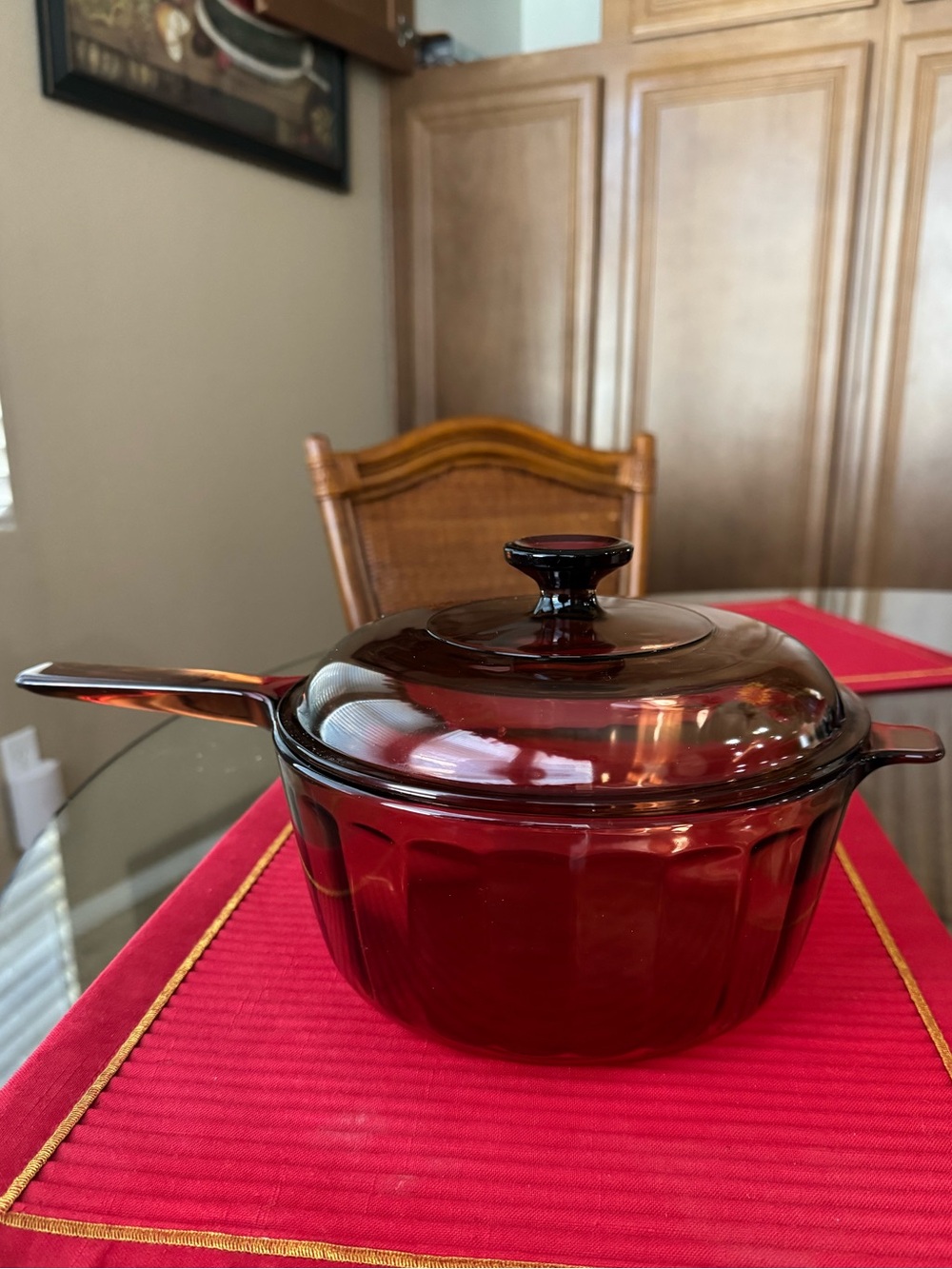VISIONS COOKWARE by Corning - Glass Saucepan with Lid -Amber - 2.5L